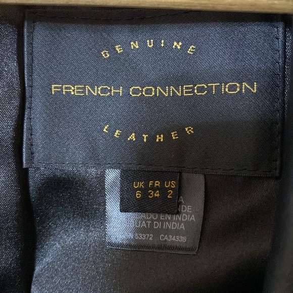 French Connection - Black Leather dress size 2 - Picture 7 of 8